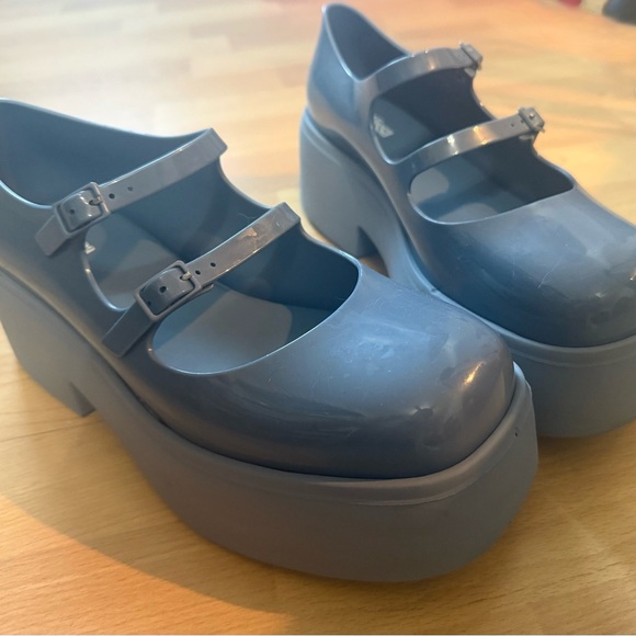 Melissa Blue Farah Platform Mary Janes - Picture 1 of 5